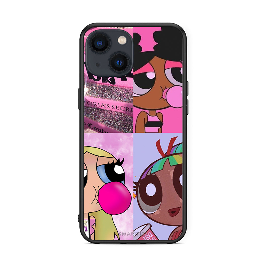 iPhone 13 Mini Bubble Girls Θήκη Αγίου Βαλεντίνου από τη Smartfits με σχέδιο στο πίσω μέρος και μαύρο περίβλημα | Smartphone case with colorful back and black bezels by Smartfits