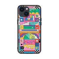 Thumbnail for iPhone 13 Mini Bubbles Soap θήκη από τη Smartfits με σχέδιο στο πίσω μέρος και μαύρο περίβλημα | Smartphone case with colorful back and black bezels by Smartfits