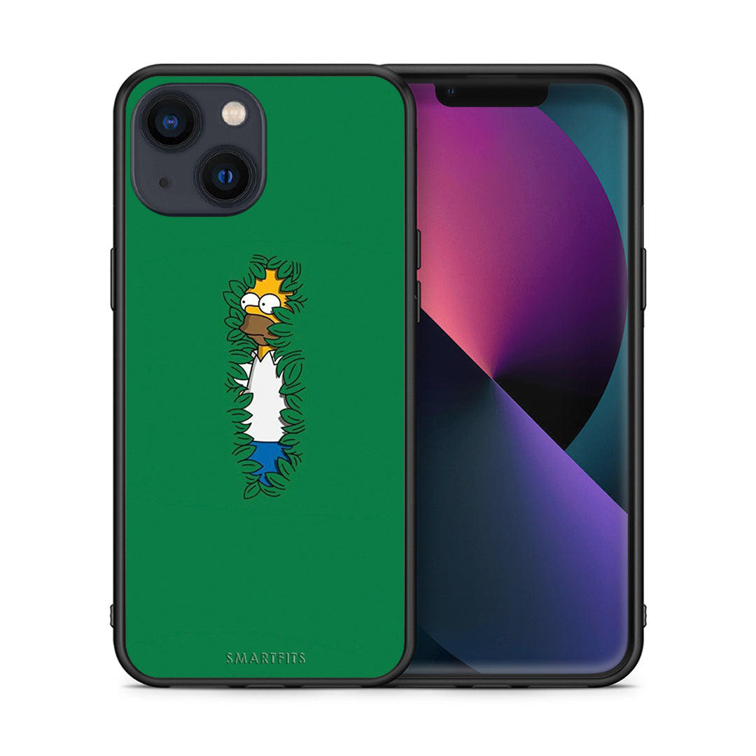 Θήκη Αγίου Βαλεντίνου iPhone 13 Mini Bush Man από τη Smartfits με σχέδιο στο πίσω μέρος και μαύρο περίβλημα | iPhone 13 Mini Bush Man case with colorful back and black bezels