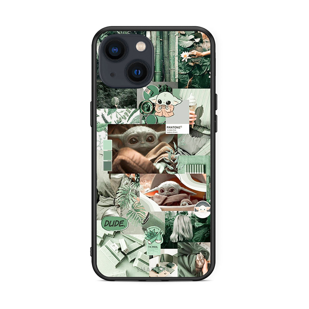 iPhone 13 Mini Collage Dude Θήκη Αγίου Βαλεντίνου από τη Smartfits με σχέδιο στο πίσω μέρος και μαύρο περίβλημα | Smartphone case with colorful back and black bezels by Smartfits