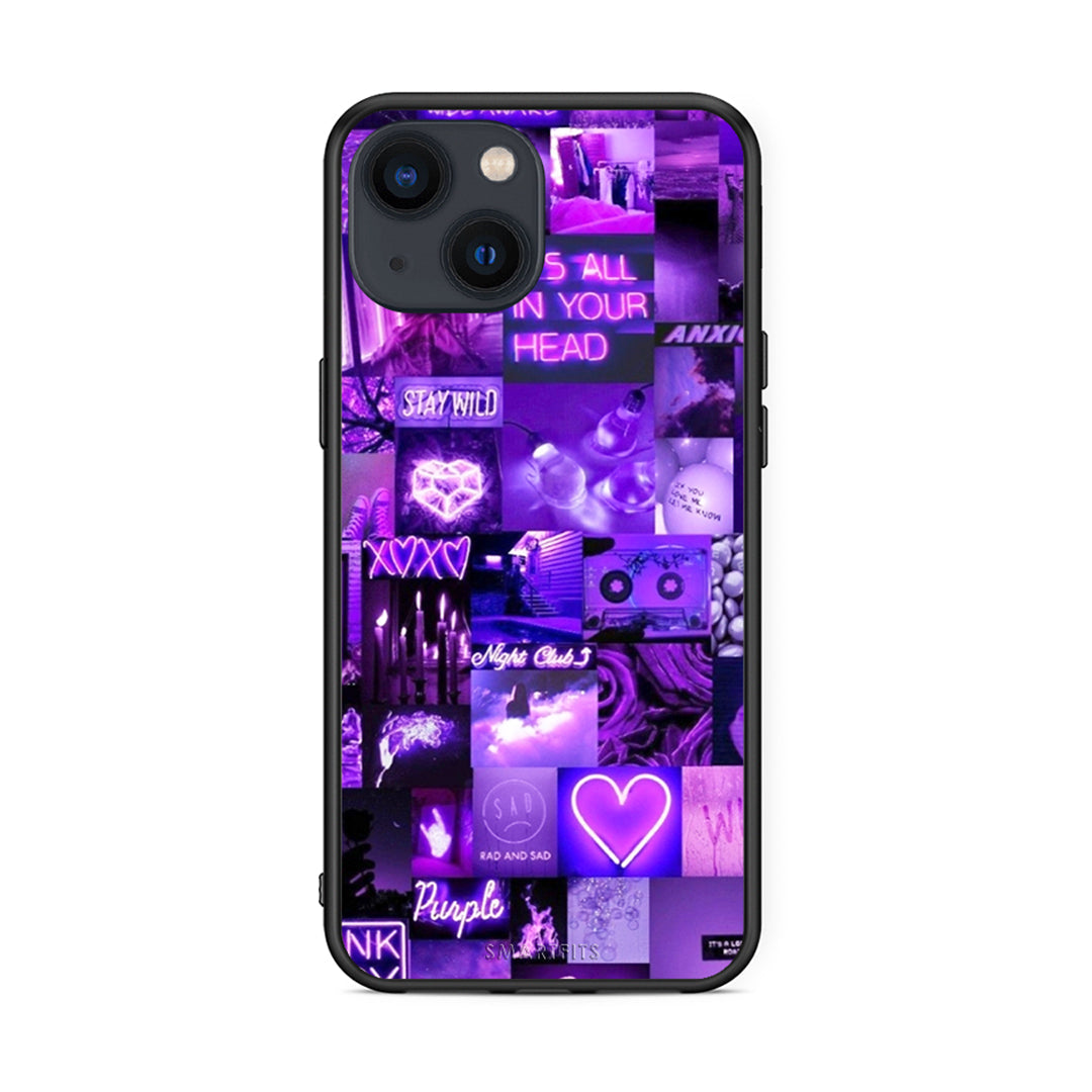 iPhone 13 Collage Stay Wild Θήκη Αγίου Βαλεντίνου από τη Smartfits με σχέδιο στο πίσω μέρος και μαύρο περίβλημα | Smartphone case with colorful back and black bezels by Smartfits
