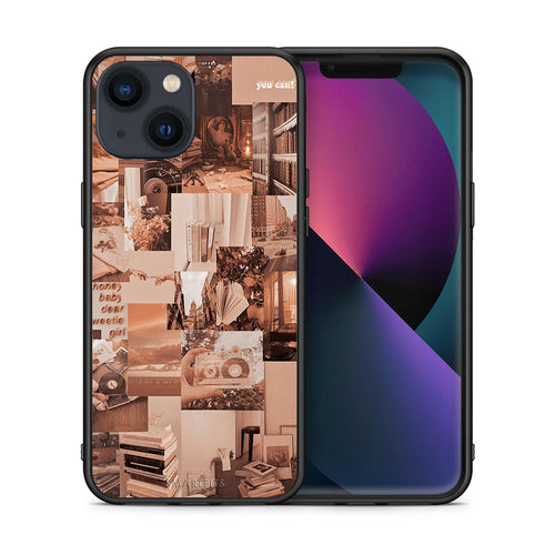 Θήκη Αγίου Βαλεντίνου iPhone 13 Collage You Can από τη Smartfits με σχέδιο στο πίσω μέρος και μαύρο περίβλημα | iPhone 13 Collage You Can case with colorful back and black bezels