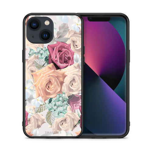 Θήκη iPhone 13 Mini Bouquet Floral από τη Smartfits με σχέδιο στο πίσω μέρος και μαύρο περίβλημα | iPhone 13 Mini Bouquet Floral case with colorful back and black bezels