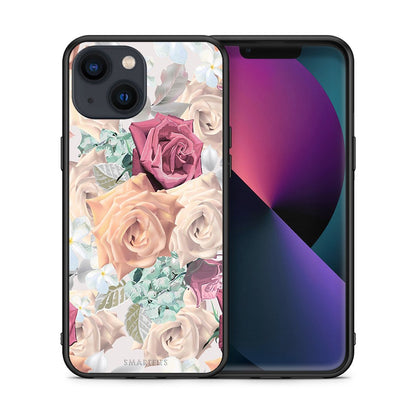 Θήκη iPhone 13 Bouquet Floral από τη Smartfits με σχέδιο στο πίσω μέρος και μαύρο περίβλημα | iPhone 13 Bouquet Floral case with colorful back and black bezels