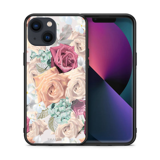Θήκη iPhone 13 Bouquet Floral από τη Smartfits με σχέδιο στο πίσω μέρος και μαύρο περίβλημα | iPhone 13 Bouquet Floral case with colorful back and black bezels