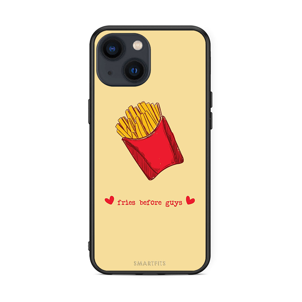 iPhone 13 Mini Fries Before Guys Θήκη Αγίου Βαλεντίνου από τη Smartfits με σχέδιο στο πίσω μέρος και μαύρο περίβλημα | Smartphone case with colorful back and black bezels by Smartfits