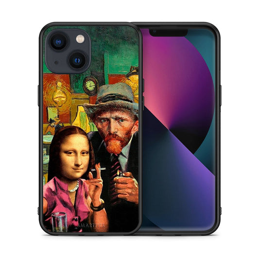 Θήκη iPhone 13 Funny Art από τη Smartfits με σχέδιο στο πίσω μέρος και μαύρο περίβλημα | iPhone 13 Funny Art case with colorful back and black bezels