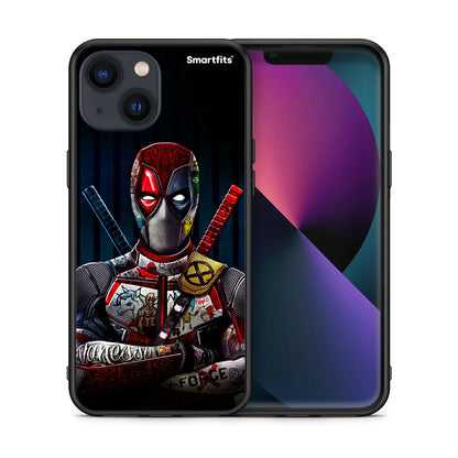 Θήκη iPhone 13 Mini Funny Guy από τη Smartfits με σχέδιο στο πίσω μέρος και μαύρο περίβλημα | iPhone 13 Mini Funny Guy case with colorful back and black bezels