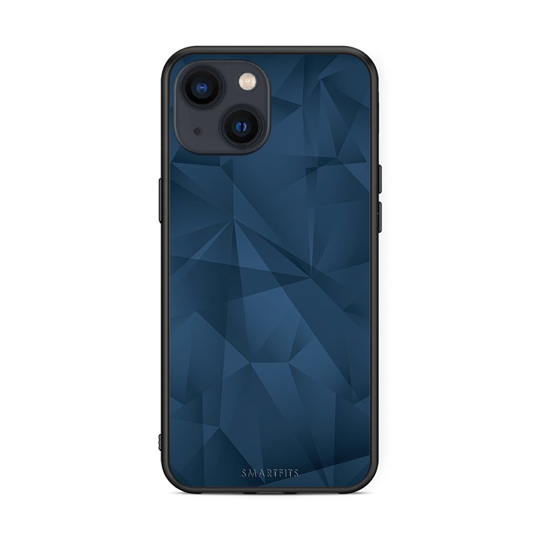 39 - iPhone 13 Blue Abstract Geometric case, cover, bumper