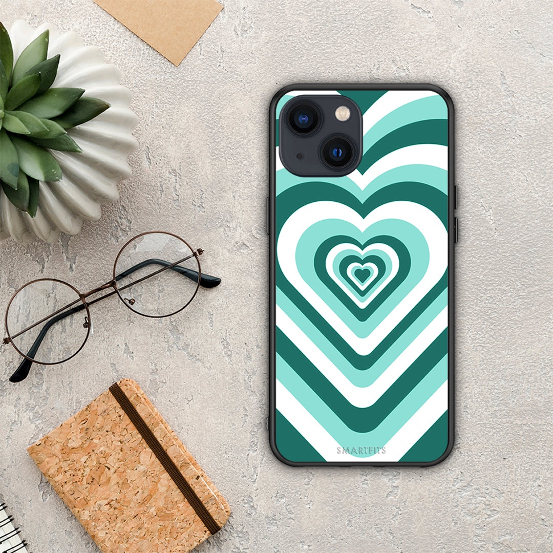 Green Hearts - iPhone 13 Mini θήκη