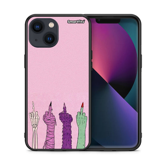 Θήκη iPhone 13 Mini Halloween Be A Lady από τη Smartfits με σχέδιο στο πίσω μέρος και μαύρο περίβλημα | iPhone 13 Mini Halloween Be A Lady case with colorful back and black bezels