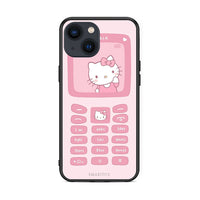 Thumbnail for iPhone 13 Mini Hello Kitten Θήκη Αγίου Βαλεντίνου από τη Smartfits με σχέδιο στο πίσω μέρος και μαύρο περίβλημα | Smartphone case with colorful back and black bezels by Smartfits