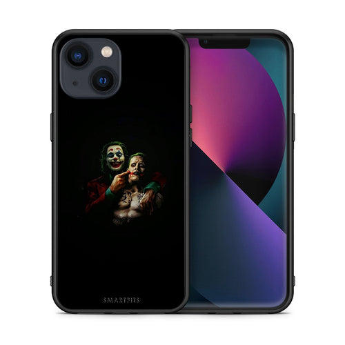Θήκη iPhone 13 Clown Hero από τη Smartfits με σχέδιο στο πίσω μέρος και μαύρο περίβλημα | iPhone 13 Clown Hero case with colorful back and black bezels