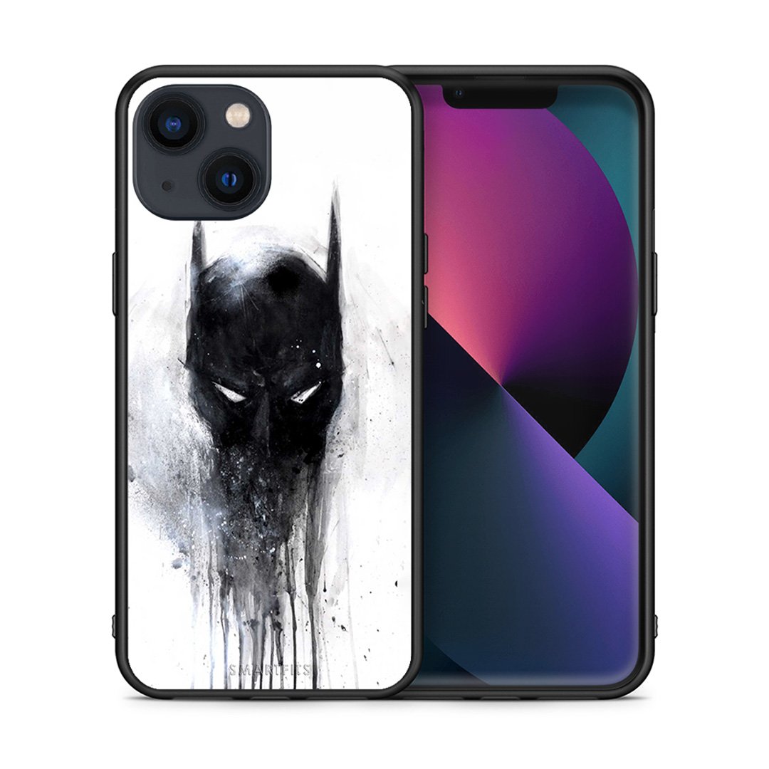 Θήκη iPhone 13 Mini Paint Bat Hero από τη Smartfits με σχέδιο στο πίσω μέρος και μαύρο περίβλημα | iPhone 13 Mini Paint Bat Hero case with colorful back and black bezels