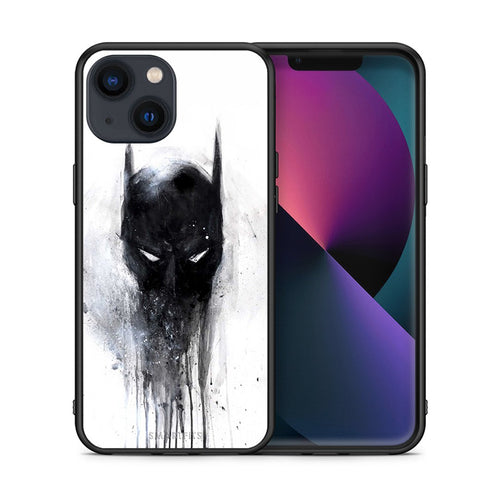 Θήκη iPhone 13 Paint Bat Hero από τη Smartfits με σχέδιο στο πίσω μέρος και μαύρο περίβλημα | iPhone 13 Paint Bat Hero case with colorful back and black bezels