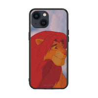 Thumbnail for iPhone 13 Mini Lion Love 1 Θήκη Αγίου Βαλεντίνου από τη Smartfits με σχέδιο στο πίσω μέρος και μαύρο περίβλημα | Smartphone case with colorful back and black bezels by Smartfits