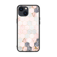 Thumbnail for 4 - iPhone 13 Mini Hexagon Pink Marble case, cover, bumper