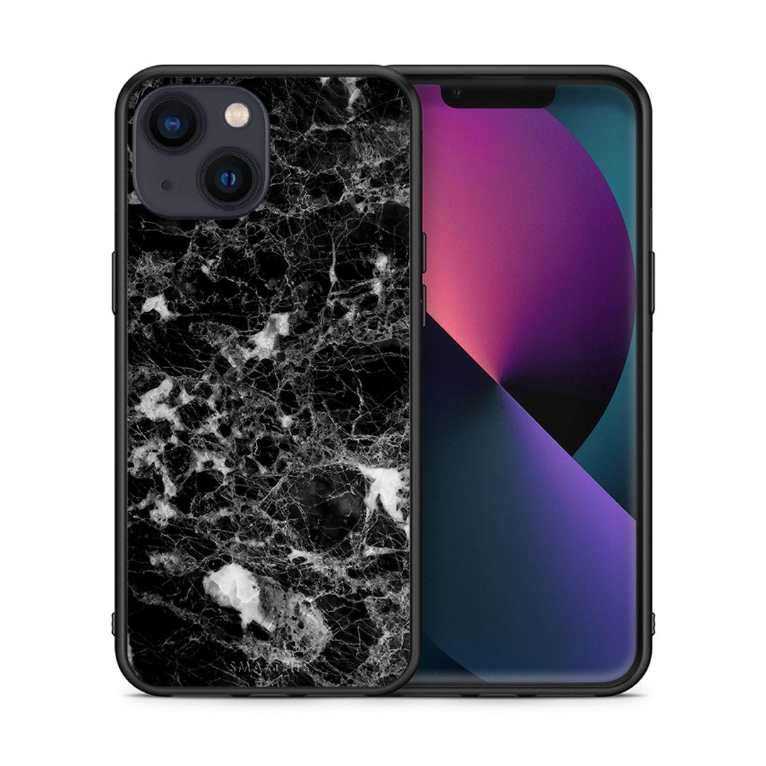 Θήκη iPhone 13 Mini Male Marble από τη Smartfits με σχέδιο στο πίσω μέρος και μαύρο περίβλημα | iPhone 13 Mini Male Marble case with colorful back and black bezels