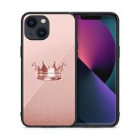 Thumbnail for Θήκη iPhone 13 Mini Crown Minimal από τη Smartfits με σχέδιο στο πίσω μέρος και μαύρο περίβλημα | iPhone 13 Mini Crown Minimal case with colorful back and black bezels
