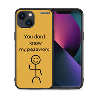 Thumbnail for Θήκη iPhone 13 Mini My Password από τη Smartfits με σχέδιο στο πίσω μέρος και μαύρο περίβλημα | iPhone 13 Mini My Password case with colorful back and black bezels