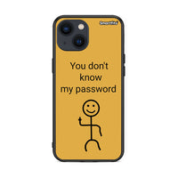 Thumbnail for iPhone 13 Mini My Password Θήκη από τη Smartfits με σχέδιο στο πίσω μέρος και μαύρο περίβλημα | Smartphone case with colorful back and black bezels by Smartfits
