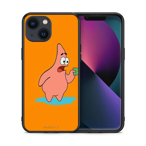 Θήκη Αγίου Βαλεντίνου iPhone 13 No Money 1 από τη Smartfits με σχέδιο στο πίσω μέρος και μαύρο περίβλημα | iPhone 13 No Money 1 case with colorful back and black bezels