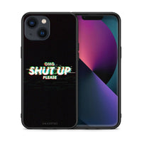 Thumbnail for Θήκη iPhone 13 Mini OMG ShutUp από τη Smartfits με σχέδιο στο πίσω μέρος και μαύρο περίβλημα | iPhone 13 Mini OMG ShutUp case with colorful back and black bezels