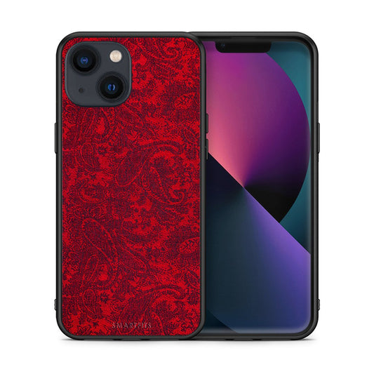 Θήκη iPhone 13 Mini Paisley Cashmere από τη Smartfits με σχέδιο στο πίσω μέρος και μαύρο περίβλημα | iPhone 13 Mini Paisley Cashmere case with colorful back and black bezels