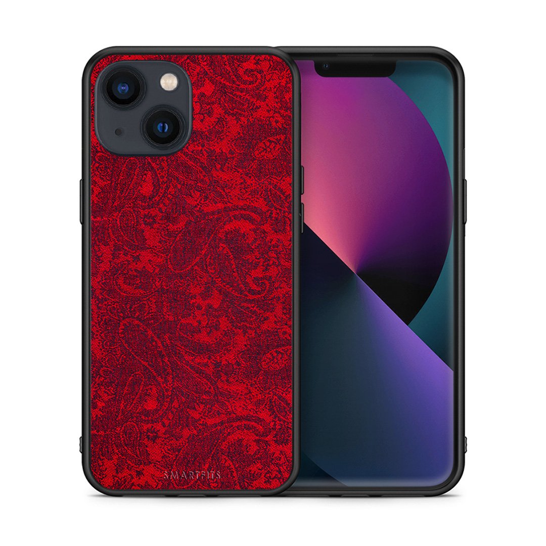 Θήκη iPhone 13 Paisley Cashmere από τη Smartfits με σχέδιο στο πίσω μέρος και μαύρο περίβλημα | iPhone 13 Paisley Cashmere case with colorful back and black bezels