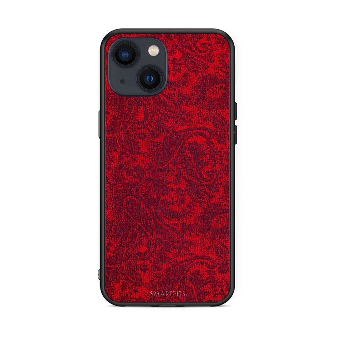 iPhone 13 Mini Paisley Cashmere θήκη από τη Smartfits με σχέδιο στο πίσω μέρος και μαύρο περίβλημα | Smartphone case with colorful back and black bezels by Smartfits