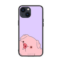 Thumbnail for iPhone 13 Pig Love 2 Θήκη Αγίου Βαλεντίνου από τη Smartfits με σχέδιο στο πίσω μέρος και μαύρο περίβλημα | Smartphone case with colorful back and black bezels by Smartfits