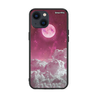 Thumbnail for iPhone 13 Mini Pink Moon Θήκη από τη Smartfits με σχέδιο στο πίσω μέρος και μαύρο περίβλημα | Smartphone case with colorful back and black bezels by Smartfits