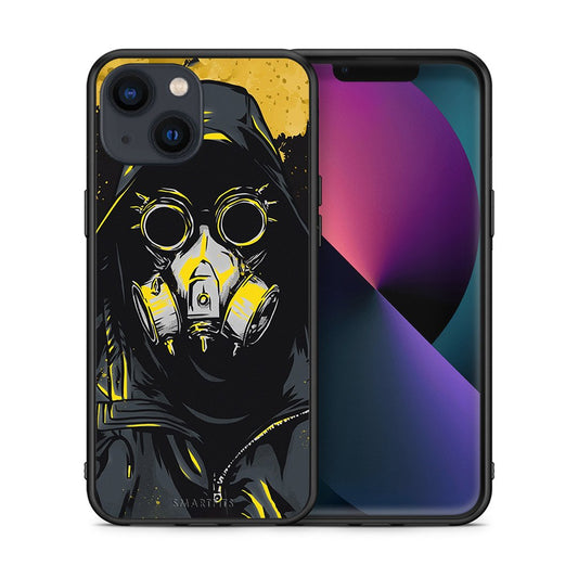 Θήκη iPhone 13 Mini Mask PopArt από τη Smartfits με σχέδιο στο πίσω μέρος και μαύρο περίβλημα | iPhone 13 Mini Mask PopArt case with colorful back and black bezels
