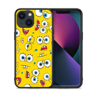 Thumbnail for Θήκη iPhone 13 Mini Sponge PopArt από τη Smartfits με σχέδιο στο πίσω μέρος και μαύρο περίβλημα | iPhone 13 Mini Sponge PopArt case with colorful back and black bezels
