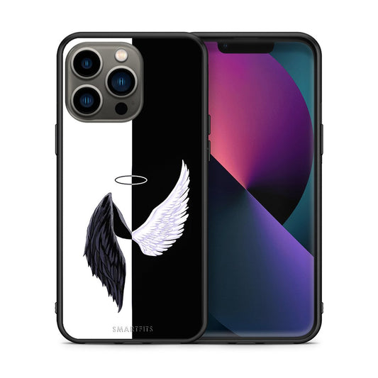Θήκη iPhone 13 Pro Angels Demons από τη Smartfits με σχέδιο στο πίσω μέρος και μαύρο περίβλημα | iPhone 13 Pro Angels Demons case with colorful back and black bezels