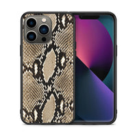 Thumbnail for Θήκη iPhone 13 Pro Fashion Snake Animal από τη Smartfits με σχέδιο στο πίσω μέρος και μαύρο περίβλημα | iPhone 13 Pro Fashion Snake Animal case with colorful back and black bezels