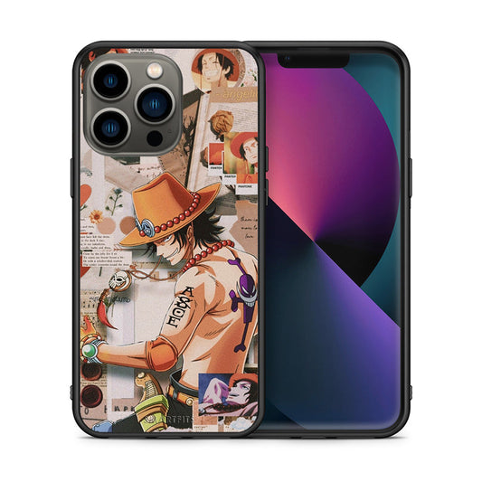 Θήκη iPhone 13 Pro Anime Collage από τη Smartfits με σχέδιο στο πίσω μέρος και μαύρο περίβλημα | iPhone 13 Pro Anime Collage case with colorful back and black bezels