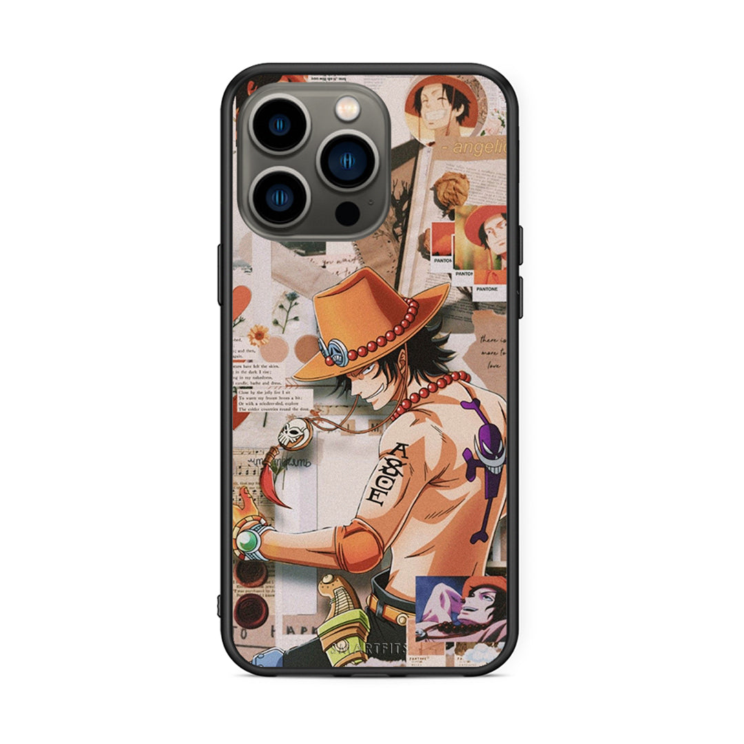 iPhone 13 Pro Anime Collage θήκη από τη Smartfits με σχέδιο στο πίσω μέρος και μαύρο περίβλημα | Smartphone case with colorful back and black bezels by Smartfits