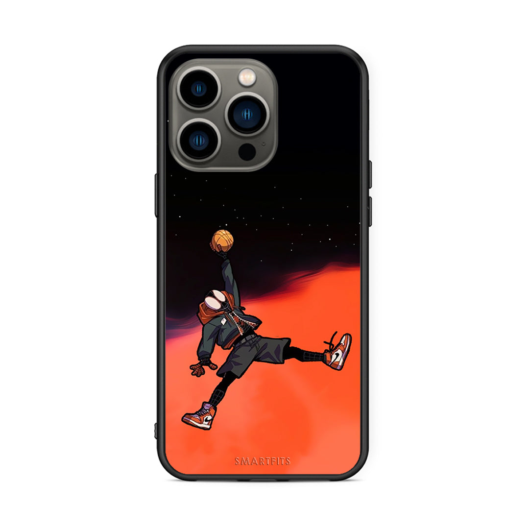 iPhone 13 Pro Basketball Hero θήκη από τη Smartfits με σχέδιο στο πίσω μέρος και μαύρο περίβλημα | Smartphone case with colorful back and black bezels by Smartfits