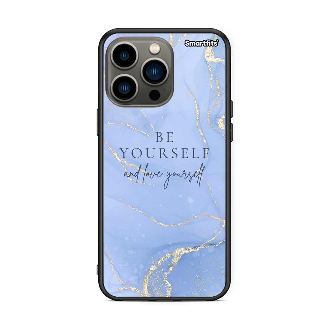 iPhone 13 Pro Be Yourself θήκη από τη Smartfits με σχέδιο στο πίσω μέρος και μαύρο περίβλημα | Smartphone case with colorful back and black bezels by Smartfits