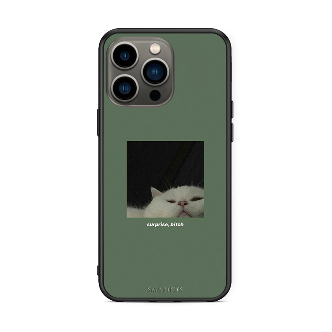 iPhone 13 Pro Bitch Surprise θήκη από τη Smartfits με σχέδιο στο πίσω μέρος και μαύρο περίβλημα | Smartphone case with colorful back and black bezels by Smartfits