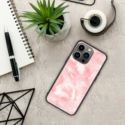 Boho Pink Feather - iPhone 13 Pro θήκη
