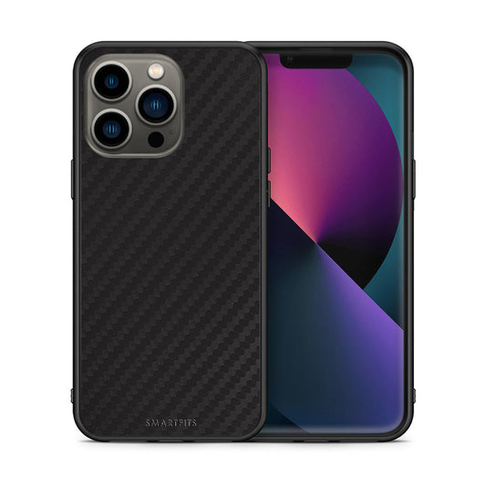 Θήκη iPhone 13 Pro Carbon Black από τη Smartfits με σχέδιο στο πίσω μέρος και μαύρο περίβλημα | iPhone 13 Pro Carbon Black case with colorful back and black bezels