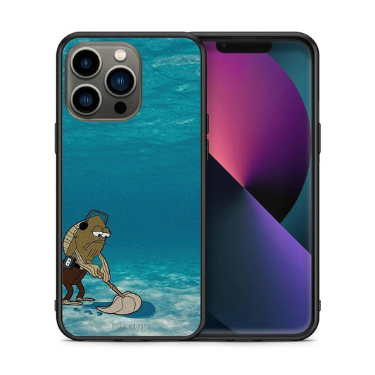 Θήκη iPhone 13 Pro Clean The Ocean από τη Smartfits με σχέδιο στο πίσω μέρος και μαύρο περίβλημα | iPhone 13 Pro Clean The Ocean case with colorful back and black bezels