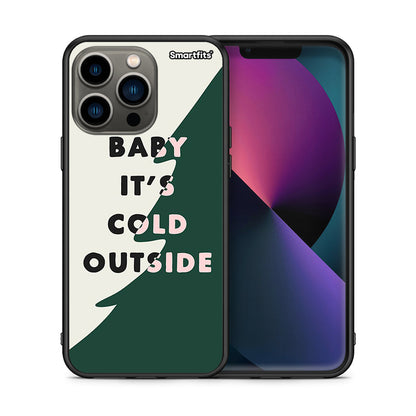 Θήκη iPhone 13 Pro Cold Outside από τη Smartfits με σχέδιο στο πίσω μέρος και μαύρο περίβλημα | iPhone 13 Pro Cold Outside case with colorful back and black bezels