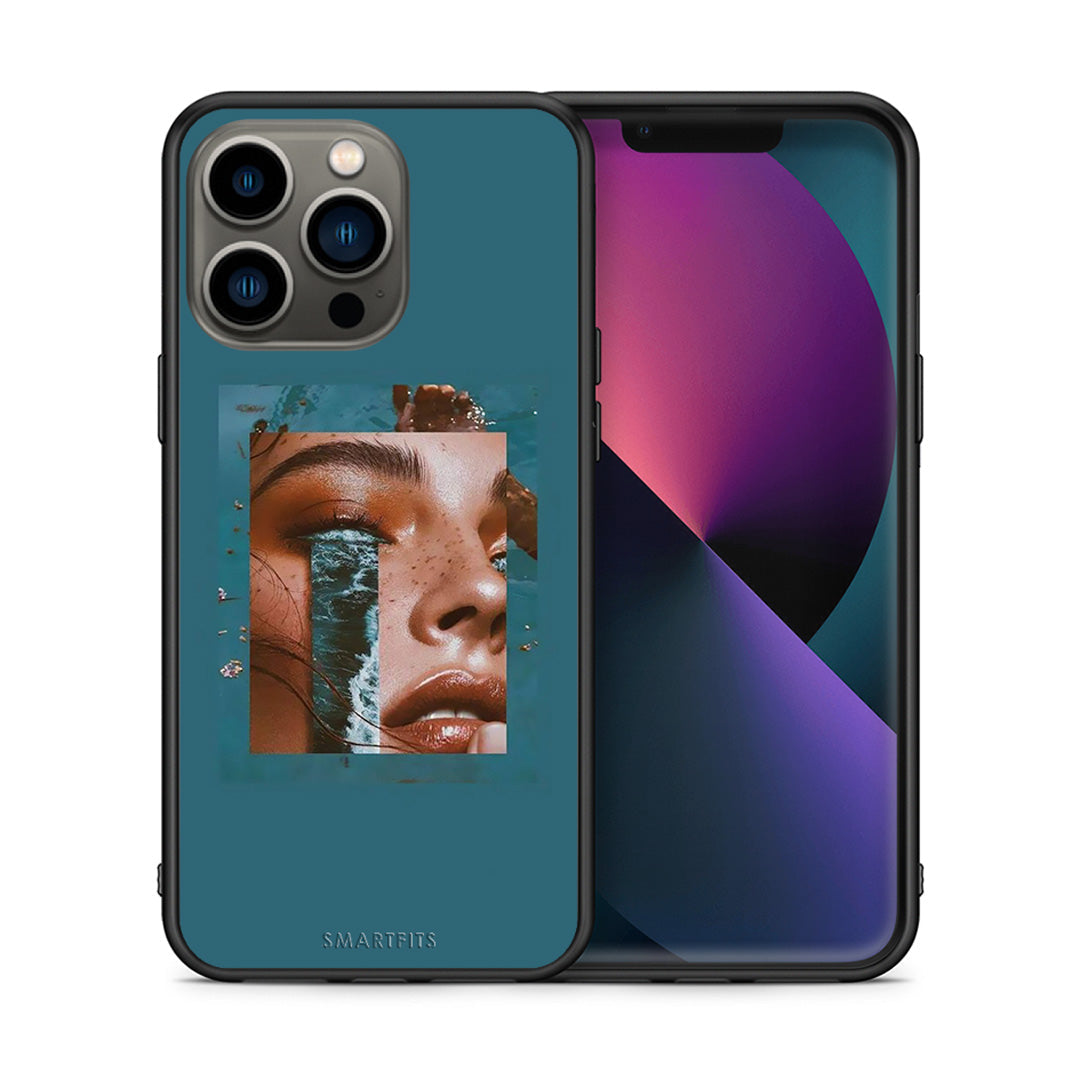 Θήκη iPhone 13 Pro Cry An Ocean από τη Smartfits με σχέδιο στο πίσω μέρος και μαύρο περίβλημα | iPhone 13 Pro Cry An Ocean case with colorful back and black bezels