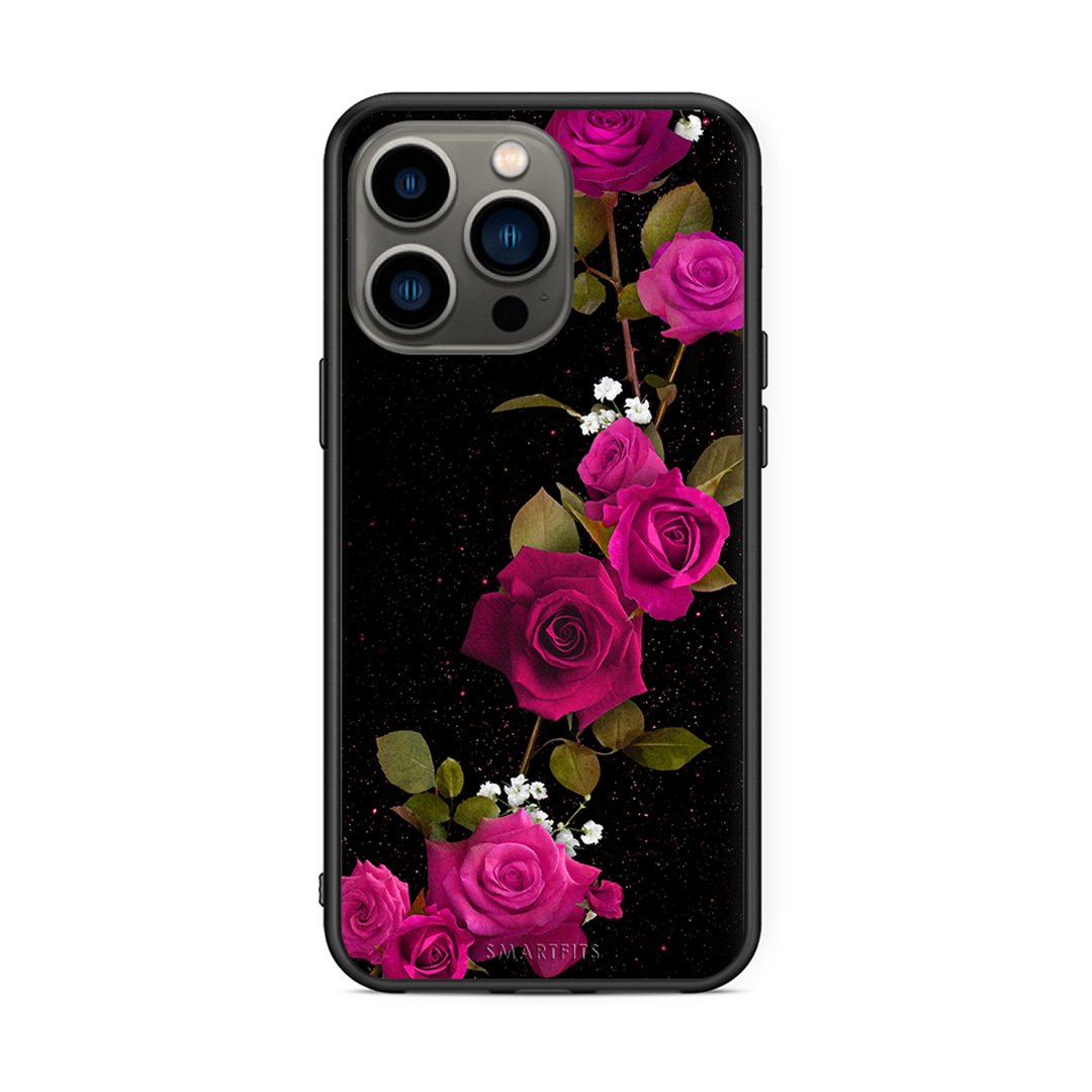 4 - iPhone 13 Pro Red Roses Flower case, cover, bumper