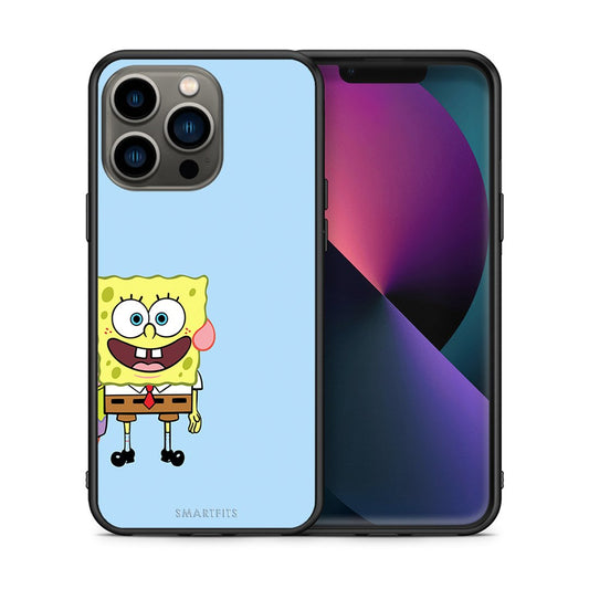 Θήκη iPhone 13 Pro Friends Bob από τη Smartfits με σχέδιο στο πίσω μέρος και μαύρο περίβλημα | iPhone 13 Pro Friends Bob case with colorful back and black bezels