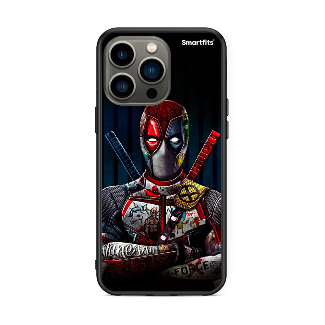 iPhone 13 Pro Funny Guy θήκη από τη Smartfits με σχέδιο στο πίσω μέρος και μαύρο περίβλημα | Smartphone case with colorful back and black bezels by Smartfits