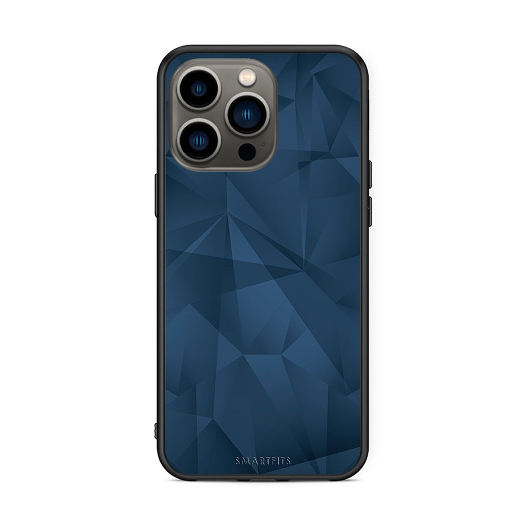 39 - iPhone 13 Pro Blue Abstract Geometric case, cover, bumper